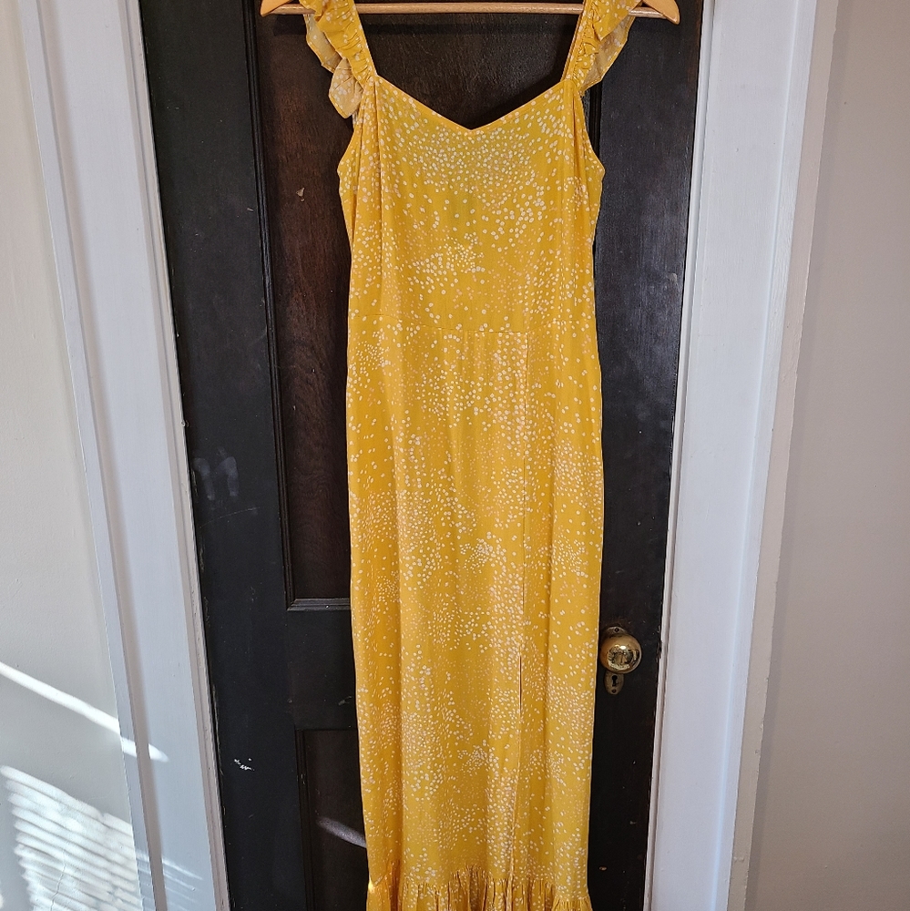 Yellow maxi dress